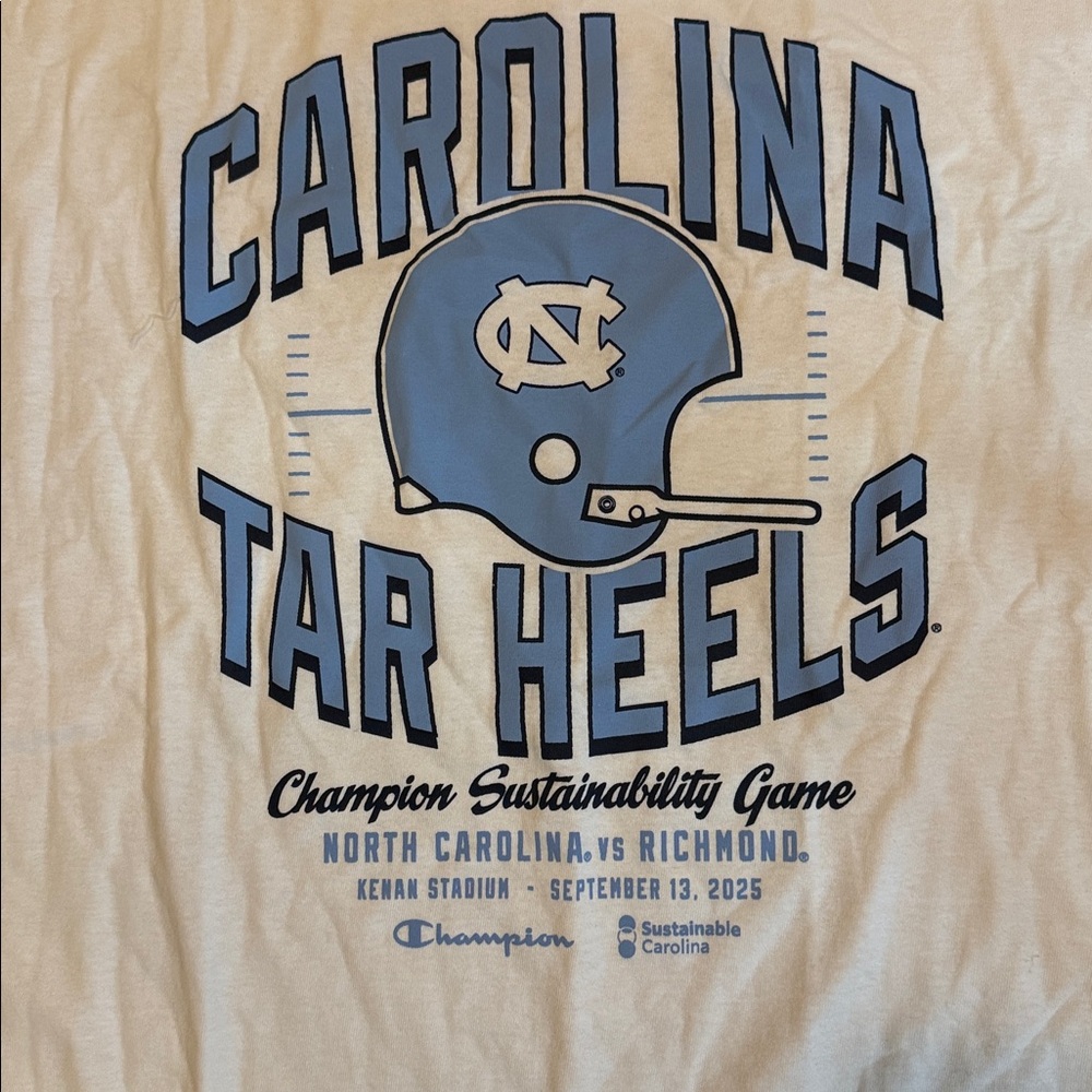 Champion White and Blue Carolina Tee